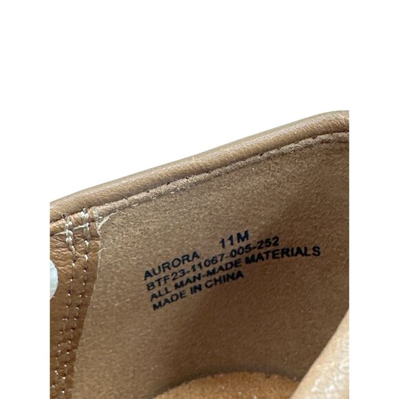 Baretrapse Size 11M Comfort Slip-On Shoes Braided Detail Padded Insole Beige - Picture 6 of 11